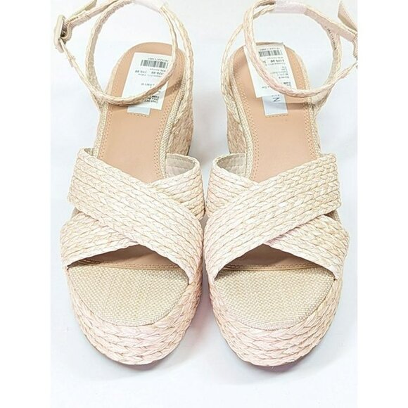 Steven New York Ramey Espadrille Platform Wedge Raffia Sandal Size 9 (MSRP $130) - Picture 4 of 9